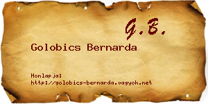 Golobics Bernarda névjegykártya
